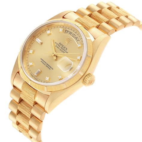 rolex president day date yellow gold|Rolex presidential day date 36mm.